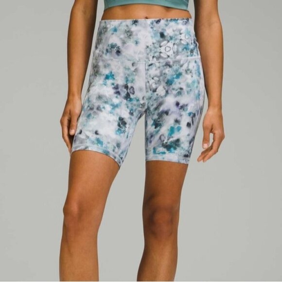 Lululemon 2021 Align Short 8" in Kaleidofloral Multi Colour Size 4 - Picture 3 of 12